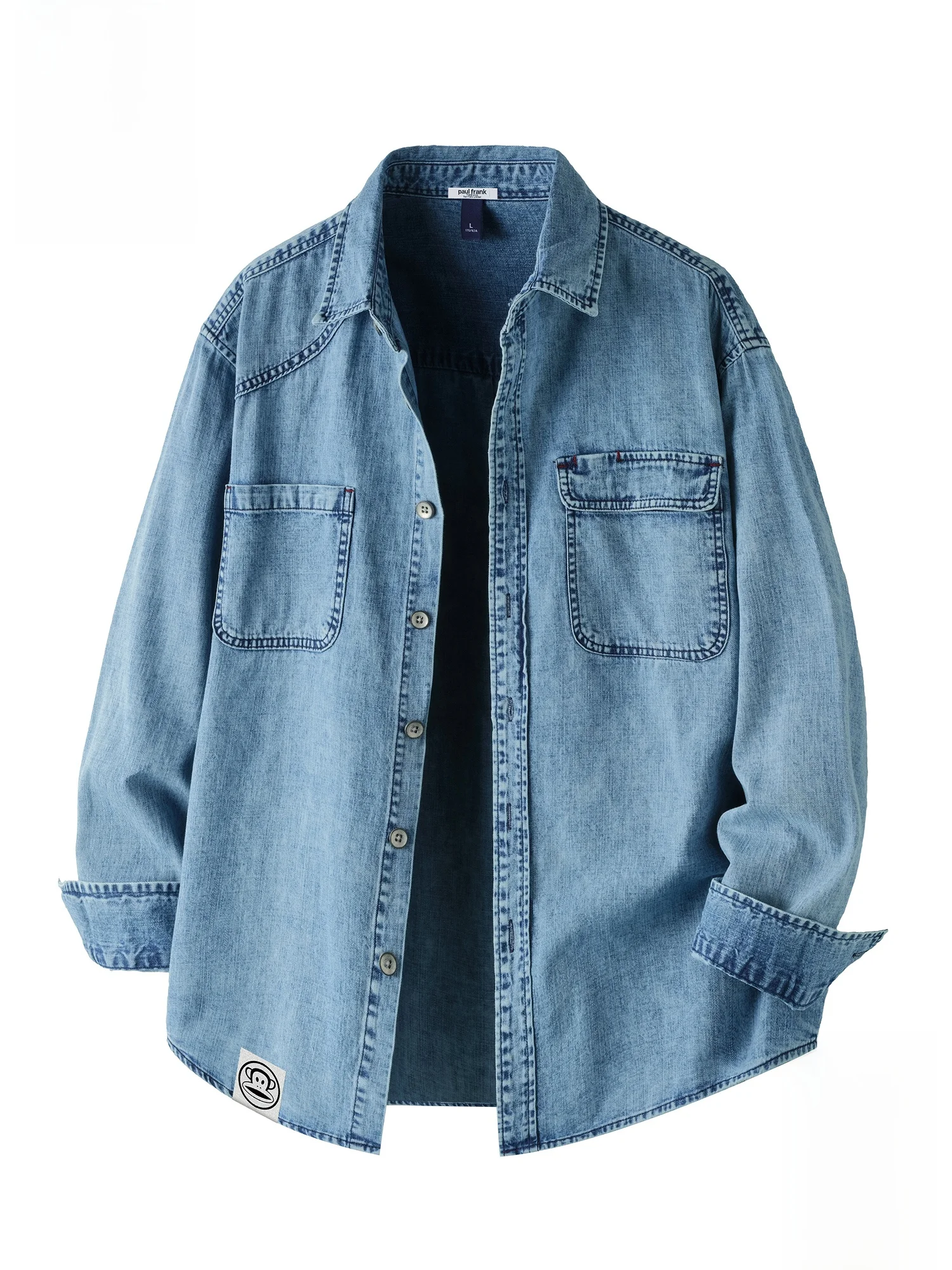 Мужская джинсовая куртка Paul Frank Spring из американского хлопка, свободного кроя, с воротником, молодежная, модная, рабочая одежда, верхняя одежда, с длинными рукавами
Мужская джинсовая куртка Paul Frank Spring из американского хлопка, свободного кроя, с воротником, молодежная, модная, рабочая одежда, верхняя одежда, с длинными рукавами