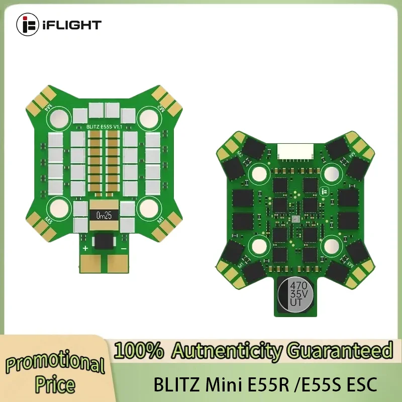 IFlight BLITZ Mini E55R / E55S BLHeli32 2-6S ESC DShot150/300/600/MultiShot/OneShot 20x20mm for RC FPV Freestyle Racing Drone
IFlight BLITZ Mini E55R / E55S BLHeli32 2-6S ESC DShot150/300/600/MultiShot/OneShot 20x20mm for RC FPV Freestyle Racing Drone
