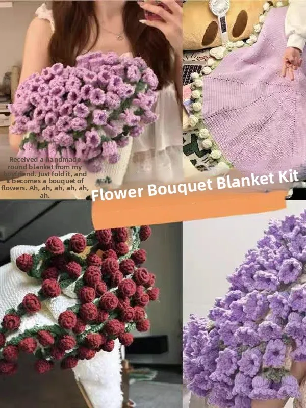 Handmade Rose Bouquet Blanket DIY Material Kit Yarn Ball Crocheted Flower Bellflower Blanket Hook Needle Bellflower Bell
Handmade Rose Bouquet Blanket DIY Material Kit Yarn Ball Crocheted Flower Bellflower Blanket Hook Needle Bellflower Bell
