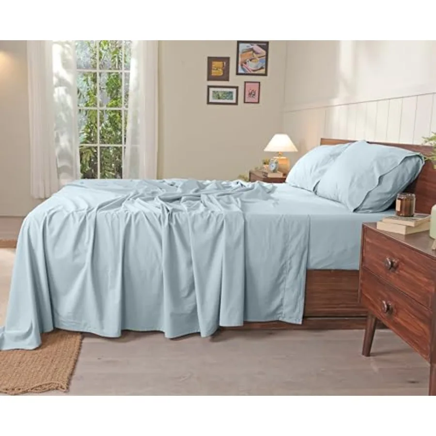100% Cotton Percale Sheets Crisp Cooling Summer Bed Sheets for Hot Sleepers, Deep Pocket 14", Soft Peach Finish, Breathable and
100% Cotton Percale Sheets Crisp Cooling Summer Bed Sheets for Hot Sleepers, Deep Pocket 14", Soft Peach Finish, Breathable and