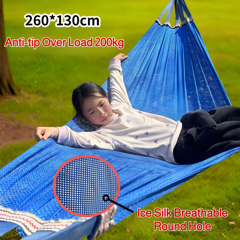 Hammock swing outdoor ice silk hammock single widened mesh swing swing adult children dormitory hang
Hammock swing outdoor ice silk hammock single widened mesh swing swing adult children dormitory hang
