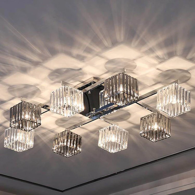 Modern Chrome Led Ceiling Lamp Home Decor Living/Dining Room Chandelier Lighting Fixtures Lustre Crystal Ceiling Lamp Luminarias
Modern Chrome Led Ceiling Lamp Home Decor Living/Dining Room Chandelier Lighting Fixtures Lustre Crystal Ceiling Lamp Luminarias