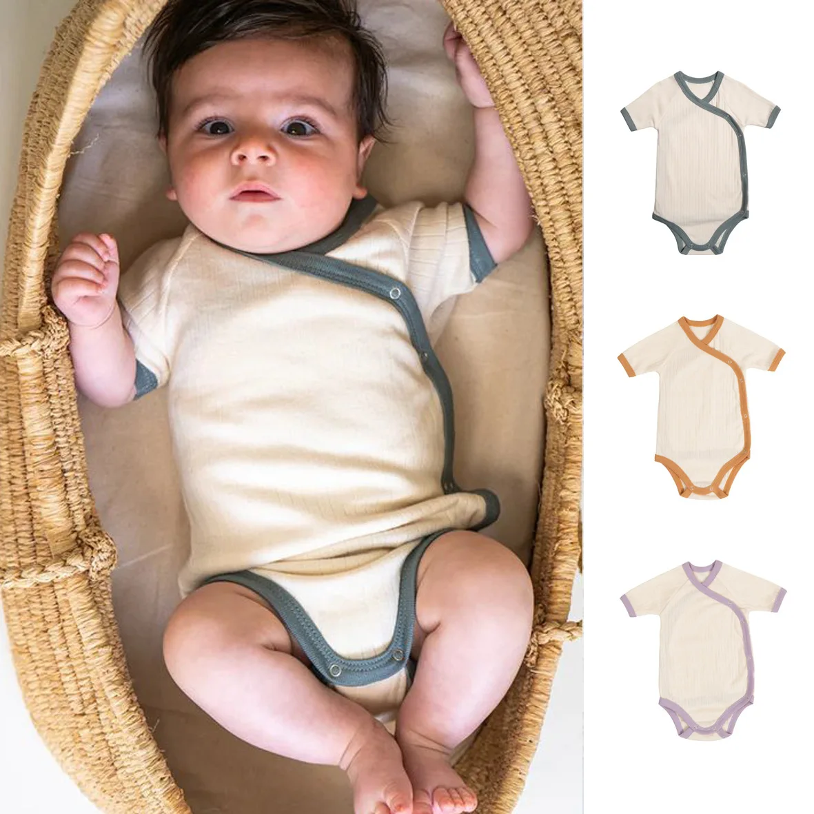 RomperDew Baby Wrap Summer Short-sleeved Thin Pajamas Newborn Baby One-piece Clothes Organic Cotton Baby Clothes
RomperDew Baby Wrap Summer Short-sleeved Thin Pajamas Newborn Baby One-piece Clothes Organic Cotton Baby Clothes
