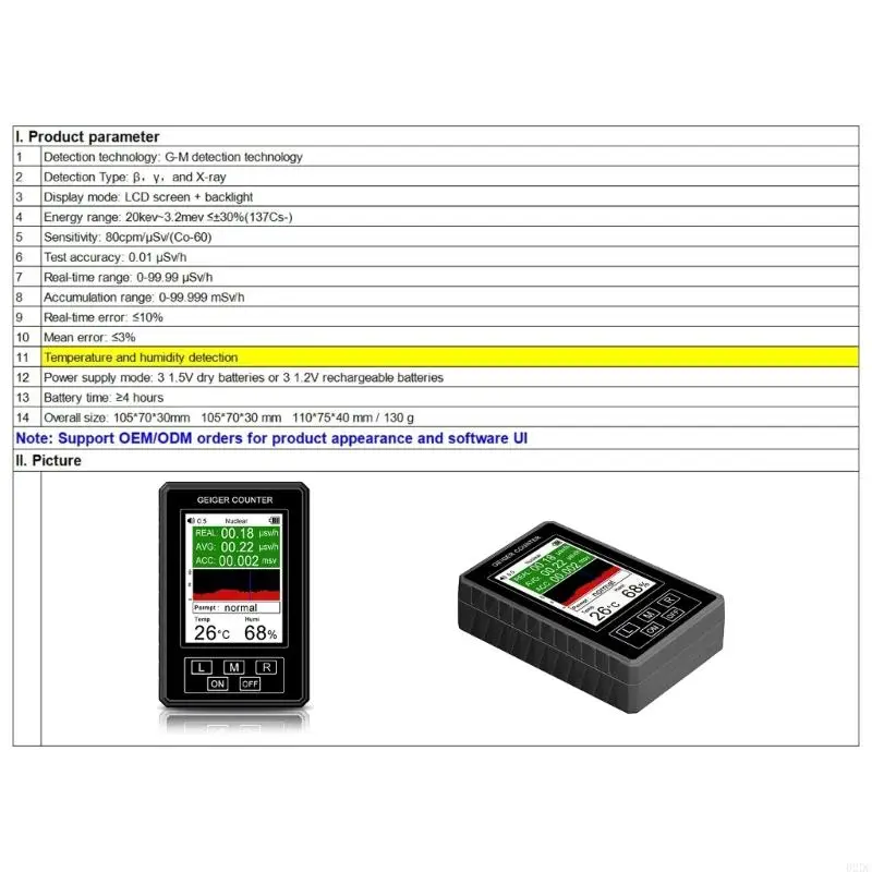 02DC Digital Dosimeter для радиационного мониторинга высокой чувствительности Betagamma рентгенов.
02DC Digital Dosimeter для радиационного мониторинга высокой чувствительности Betagamma рентгенов.