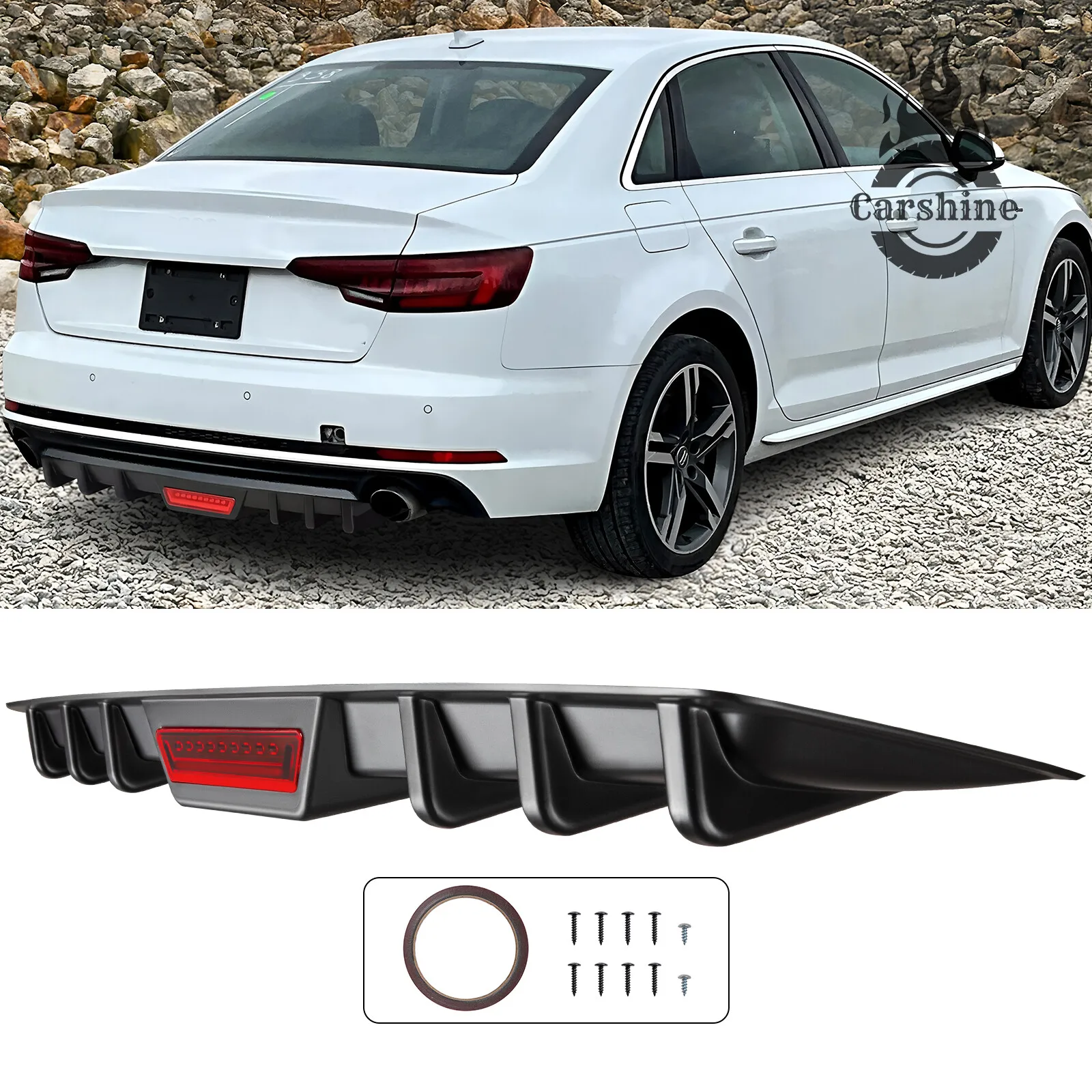 Rear Bumper Diffuser Lip Spoiler Splitter Body Kit For Audi A3 S3 A4 S4 A5 S5 A6
Rear Bumper Diffuser Lip Spoiler Splitter Body Kit For Audi A3 S3 A4 S4 A5 S5 A6