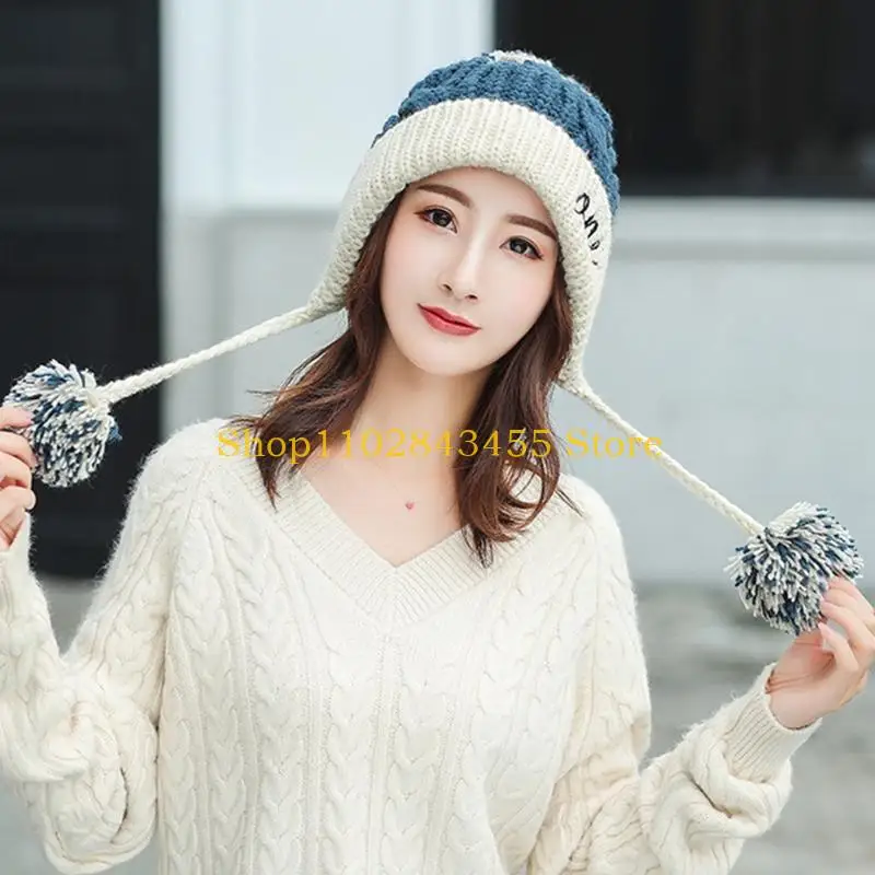 49MC Women Winter Knit Beanie Hat Letters Embroidery Plush Lined Earflap Cap
49MC Women Winter Knit Beanie Hat Letters Embroidery Plush Lined Earflap Cap