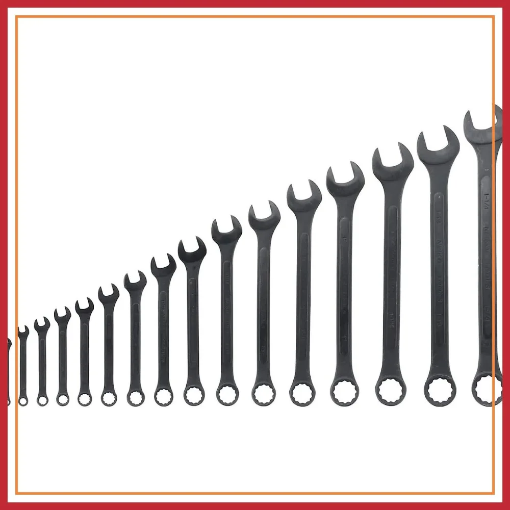 16 Piece Jumbo Combination Wrench Set | SAE 1/4" to 1-1/4" | Raised Panel Construction
16 Piece Jumbo Combination Wrench Set | SAE 1/4" to 1-1/4" | Raised Panel Construction
