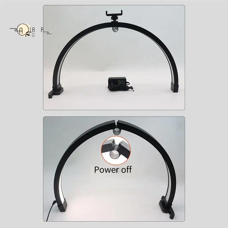 A18R -22Inch Half Moon Nail Desk Lamp 20W Touch Control Half Moon Foldable Manicure Beauty Light With Phone Clip
A18R -22Inch Half Moon Nail Desk Lamp 20W Touch Control Half Moon Foldable Manicure Beauty Light With Phone Clip