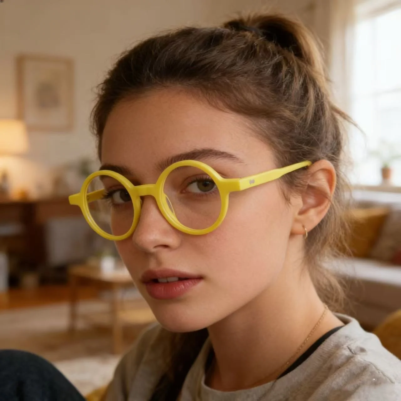 Simple Retro Round Glasses Acetate Myopia Eyeglasses Anti-Blue Light Cylinder Lens Women Customizable Prescription Glasses Frame
Simple Retro Round Glasses Acetate Myopia Eyeglasses Anti-Blue Light Cylinder Lens Women Customizable Prescription Glasses Frame