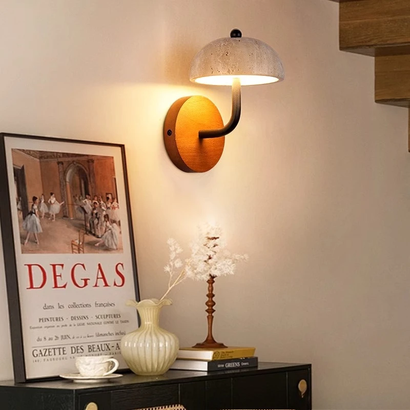 Yellow travertine wall lamp wabi wind bedroom bedside retro Japanese style living room background wall aisle corridor solid wood
Yellow travertine wall lamp wabi wind bedroom bedside retro Japanese style living room background wall aisle corridor solid wood