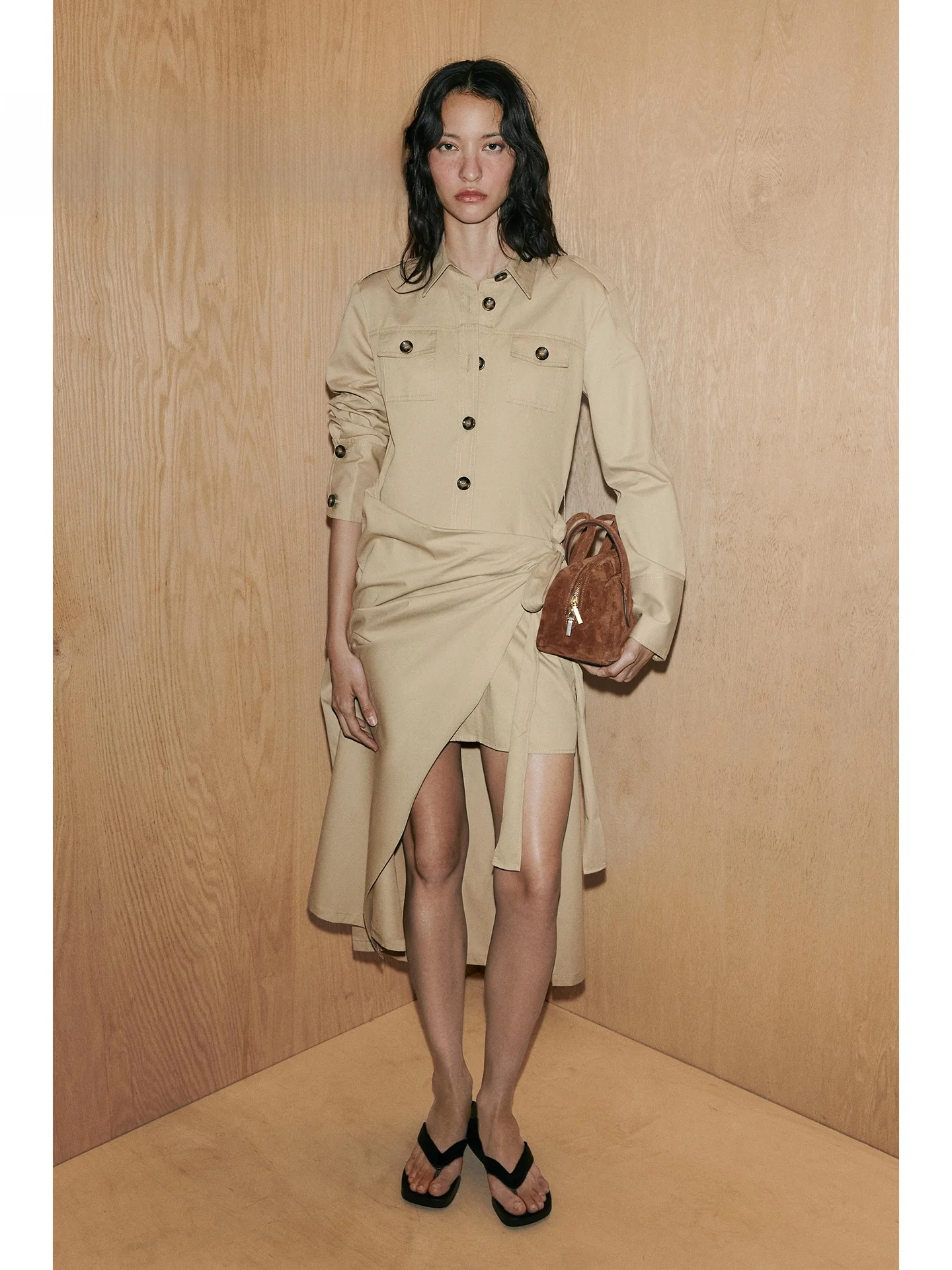 Summer 2026 Workwear Sle Long Sve Collared Midi Dr Skirt A-Line Silhouette Commute Casual Daily Long Skirt Length
Summer 2026 Workwear Sle Long Sve Collared Midi Dr Skirt A-Line Silhouette Commute Casual Daily Long Skirt Length