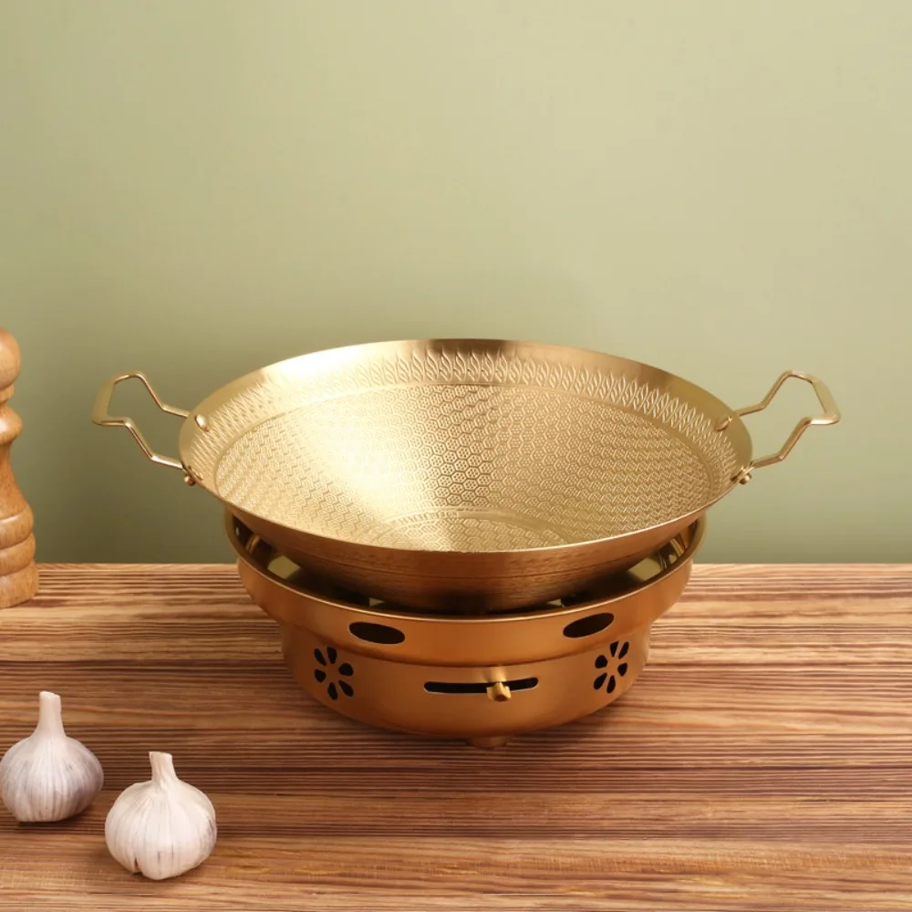 Korean Style Honeycomb Pattern Spicy Pot Stainless Steel Non Stick Dry Boiler Double Handle Round Bottom Camping Wok Picnic
Korean Style Honeycomb Pattern Spicy Pot Stainless Steel Non Stick Dry Boiler Double Handle Round Bottom Camping Wok Picnic