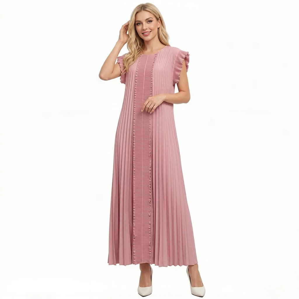 Miyake Pleated Spring/Summer New Arrival Round Neck Tank Dress Ruffled Sleeve Pleated Skirt Dress Bow Elegant French-Style Dress
Miyake Pleated Spring/Summer New Arrival Round Neck Tank Dress Ruffled Sleeve Pleated Skirt Dress Bow Elegant French-Style Dress