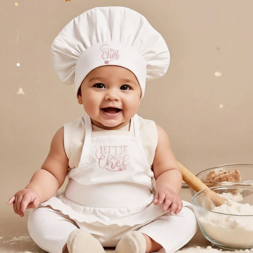 2Pcs/Set Soft Newborn Photography Clothes Embroidered Polyester Bbay Photography Props Set Cute Aprons Chef Hats Set
2Pcs/Set Soft Newborn Photography Clothes Embroidered Polyester Bbay Photography Props Set Cute Aprons Chef Hats Set