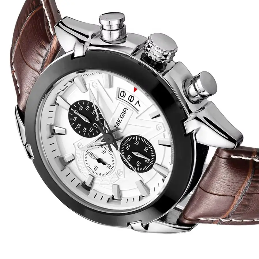 MEGIR Top One New Men's Watches Luxury Men Wrist Watch Leather Quartz Watch Sports Waterproof Male Clock Relogio Masculino+Box
MEGIR Top One New Men's Watches Luxury Men Wrist Watch Leather Quartz Watch Sports Waterproof Male Clock Relogio Masculino+Box