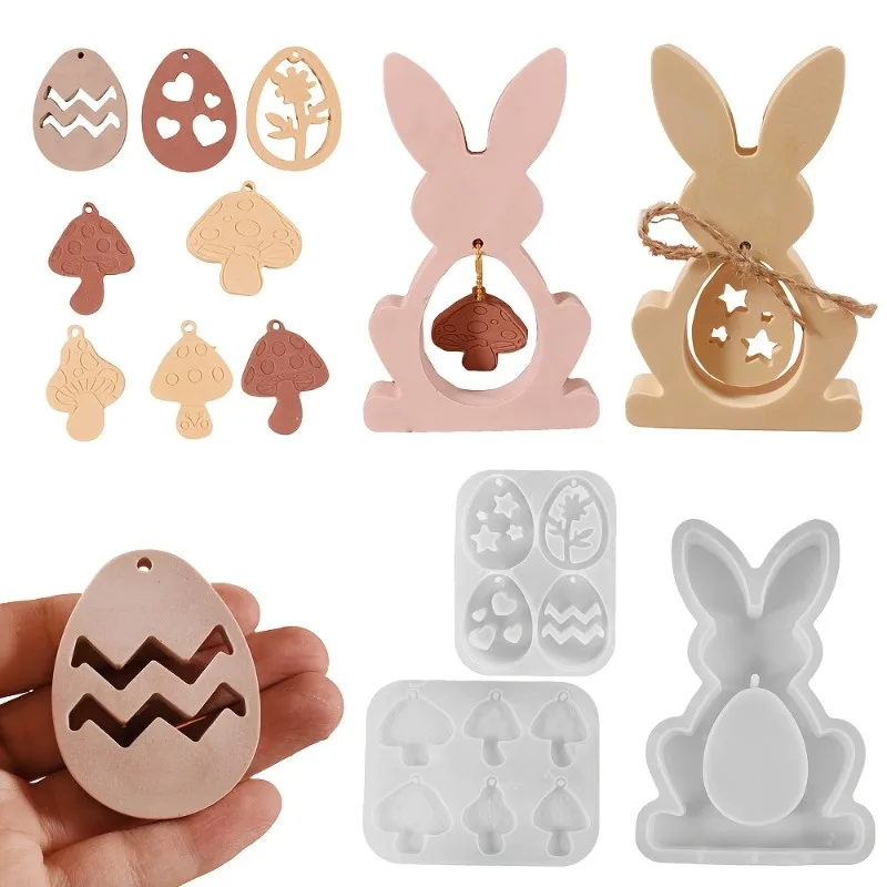 3D Easter Silicone Molds | Bunny, Egg, Mushroom Shapes For Resin And Plaster Casting | For Create Hanging Decor Figurines
3D Easter Silicone Molds | Bunny, Egg, Mushroom Shapes For Resin And Plaster Casting | For Create Hanging Decor Figurines