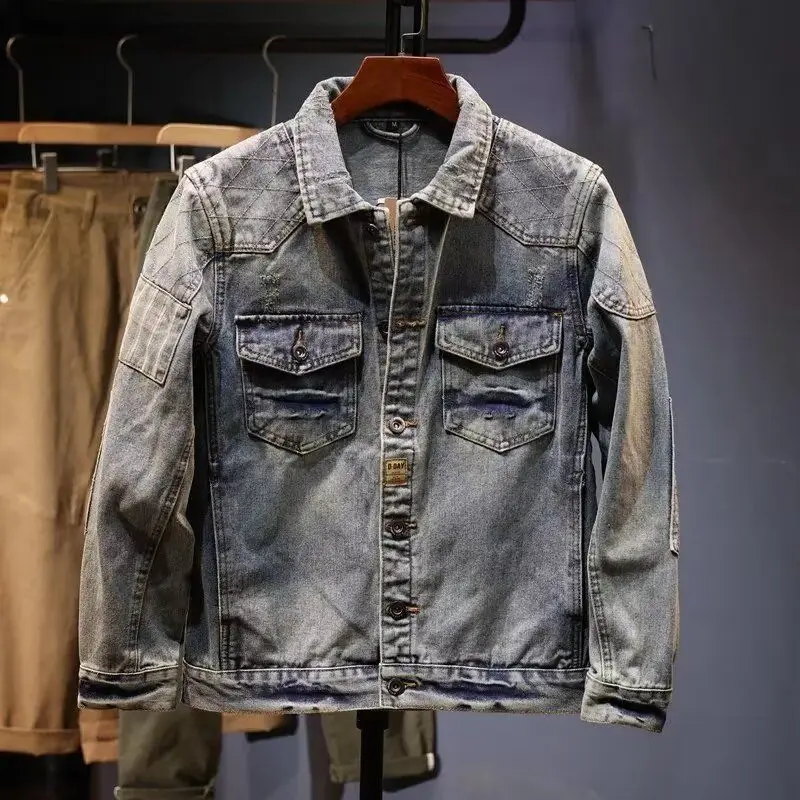 Luxury Clothing Men 2025 New Spring Autumn Men's Fashion Embroidered Denim Stylish Vintage Outwear Coat Denim Jeans Jacket
Luxury Clothing Men 2025 New Spring Autumn Men's Fashion Embroidered Denim Stylish Vintage Outwear Coat Denim Jeans Jacket