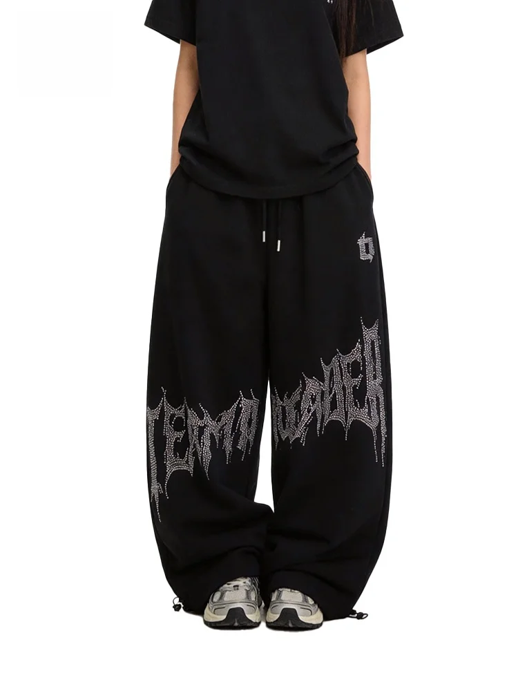 Slimming Effect Jazz Dance Casual Pants American Design Basic Rhinestone Heat Set Sweatpants Casual Trousers for Women
Slimming Effect Jazz Dance Casual Pants American Design Basic Rhinestone Heat Set Sweatpants Casual Trousers for Women