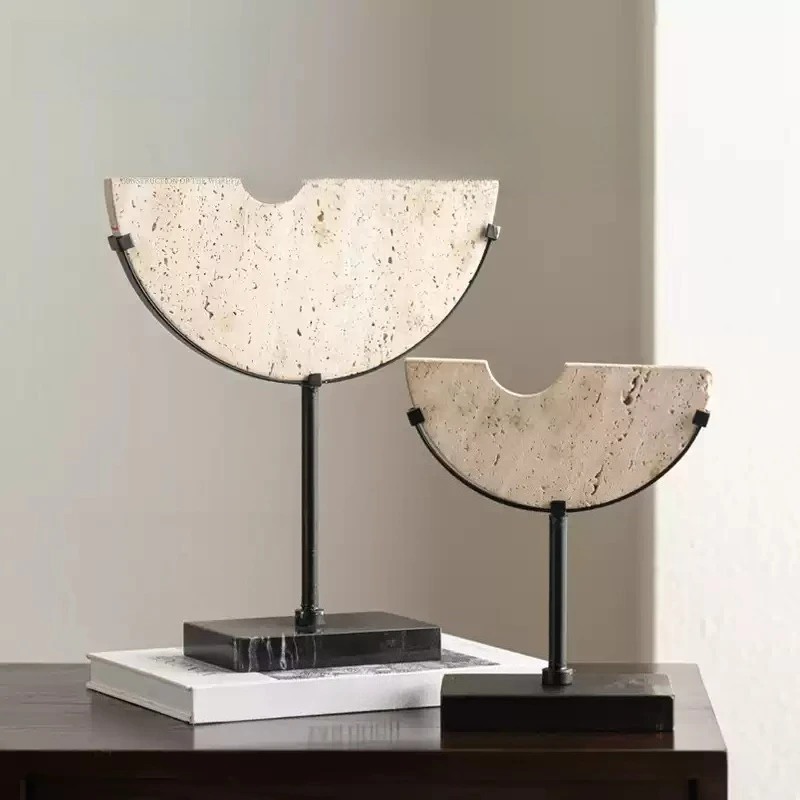wabi sandy wind high-grade yellow travertine marble art ornament sample room hotel living room
wabi sandy wind high-grade yellow travertine marble art ornament sample room hotel living room