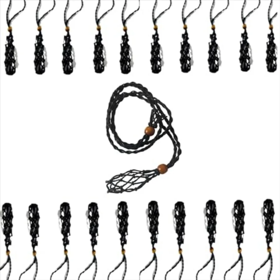 Extra Super Large Fish-Netted Crystal Cage Holders Black Necklace, Adjustable Cord Set Handwoven Rope for DIY Small Medium Quar
Extra Super Large Fish-Netted Crystal Cage Holders Black Necklace, Adjustable Cord Set Handwoven Rope for DIY Small Medium Quar