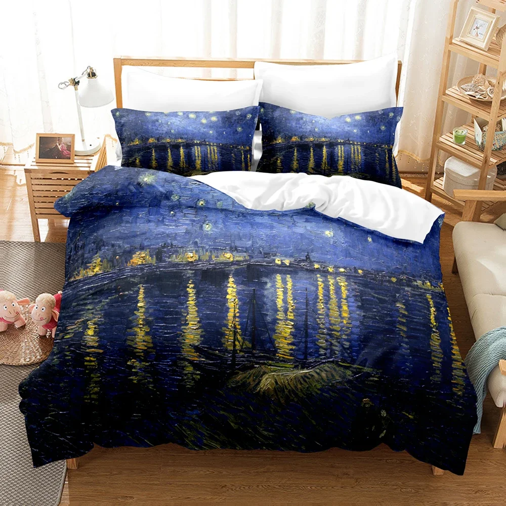 Van Gogh Oil Painting Bedding Set Queen King Size Bedroom Decor Quilt Cover And Pillowcase 2/3 Pcs Home Textile
Van Gogh Oil Painting Bedding Set Queen King Size Bedroom Decor Quilt Cover And Pillowcase 2/3 Pcs Home Textile