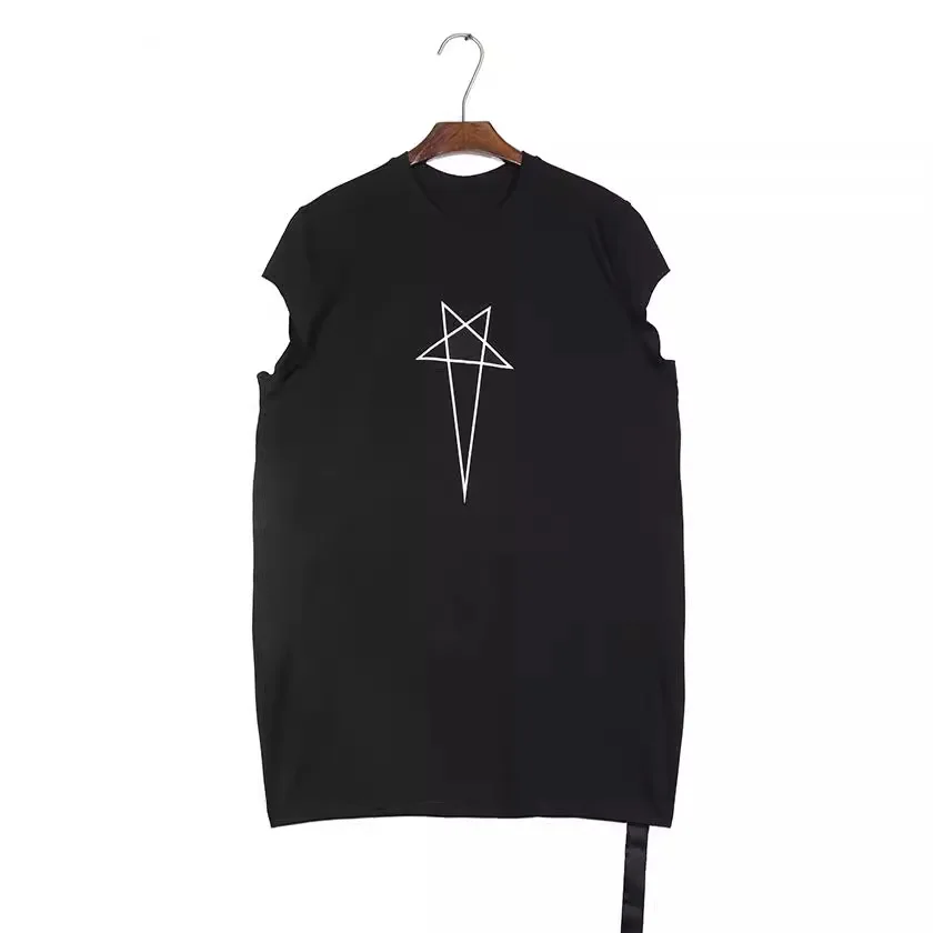 High Street Dark Style Loose Pentagram-printed Sleeveless T-shirt Men Women Casual Fashion T-shirts Tank Tops
High Street Dark Style Loose Pentagram-printed Sleeveless T-shirt Men Women Casual Fashion T-shirts Tank Tops