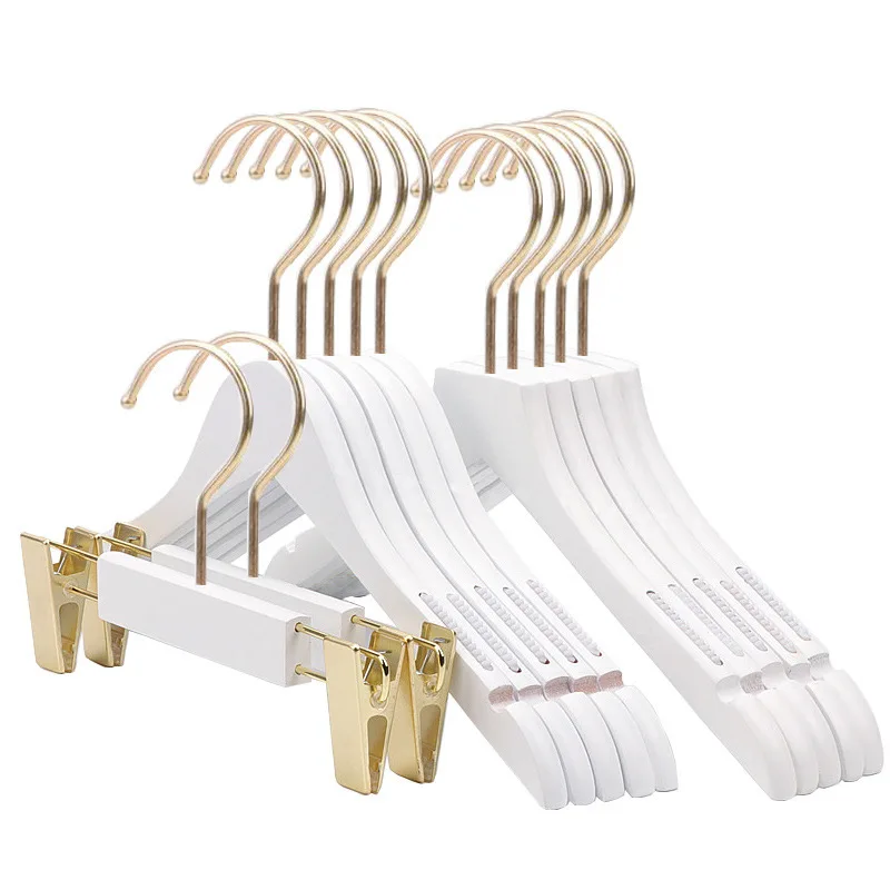 15 Pieces Custom Logo Luxury White Hanger Wood Clip Hanger Non Slip Boutique Wooden Clothes Hanger for Clothing Shop
15 Pieces Custom Logo Luxury White Hanger Wood Clip Hanger Non Slip Boutique Wooden Clothes Hanger for Clothing Shop