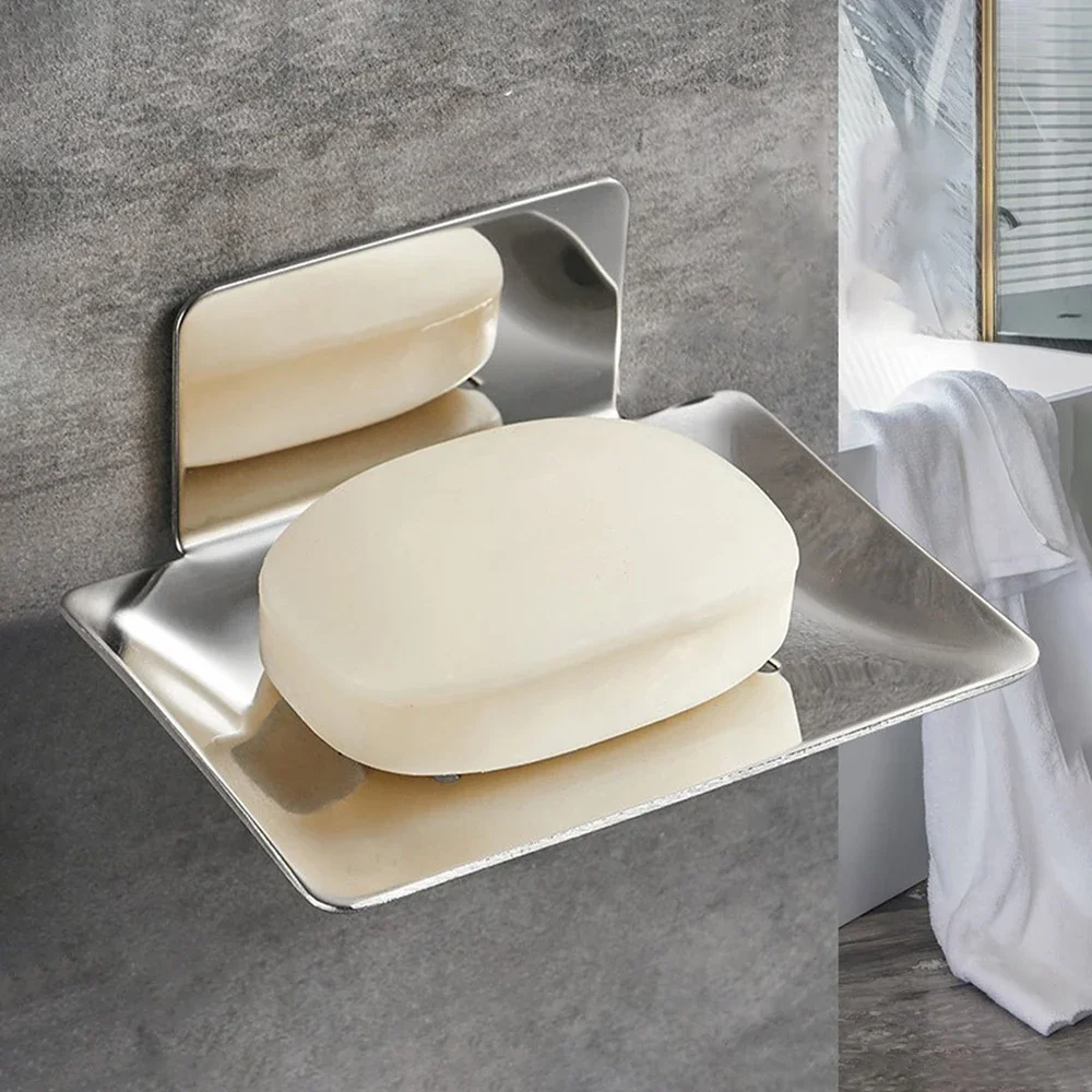 Self-adhesive Wall Mounted Soap Dish Stainless Steel Bathroom Soap Storage Holder Drain Tray Free-Punching Bathroom Accessories
Self-adhesive Wall Mounted Soap Dish Stainless Steel Bathroom Soap Storage Holder Drain Tray Free-Punching Bathroom Accessories