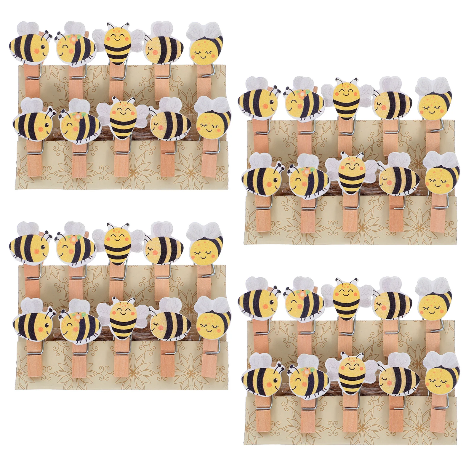 50Pcs Bee Wooden Clothespins Mini Photo Clips Cartoon Wood Clips for Snack Bag Sealing Party Craft Decoration Mini Clothes Pegs
50Pcs Bee Wooden Clothespins Mini Photo Clips Cartoon Wood Clips for Snack Bag Sealing Party Craft Decoration Mini Clothes Pegs