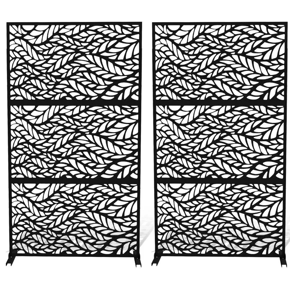 Metal Privacy Screen Outdoor Set of 2, 72" H×47" W Privacy Fence, Privacy Fence Panels Freestanding, Customized
Metal Privacy Screen Outdoor Set of 2, 72" H×47" W Privacy Fence, Privacy Fence Panels Freestanding, Customized
