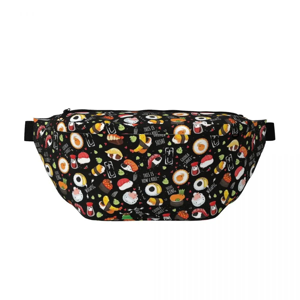 Сумка-бананка через плечо с японским дизайном «Суши с морской свинкой» на черном фоне – регулируемая поясная сумка для мужчин и женщин, чехол для денег и телефона, нагрудная сумка
Сумка-бананка через плечо с японским дизайном «Суши с морской свинкой» на черном фоне – регулируемая поясная сумка для мужчин и женщин, чехол для денег и телефона, нагрудная сумка
