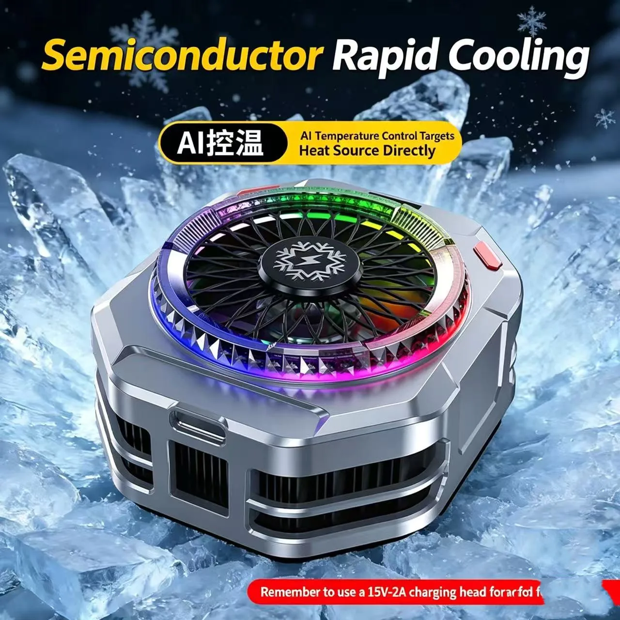 TH28 30W Semiconductor Phone Cooler with Smart Temperature Control 5 Modes RGB Light Powerful Extreme Cooling Fan
TH28 30W Semiconductor Phone Cooler with Smart Temperature Control 5 Modes RGB Light Powerful Extreme Cooling Fan