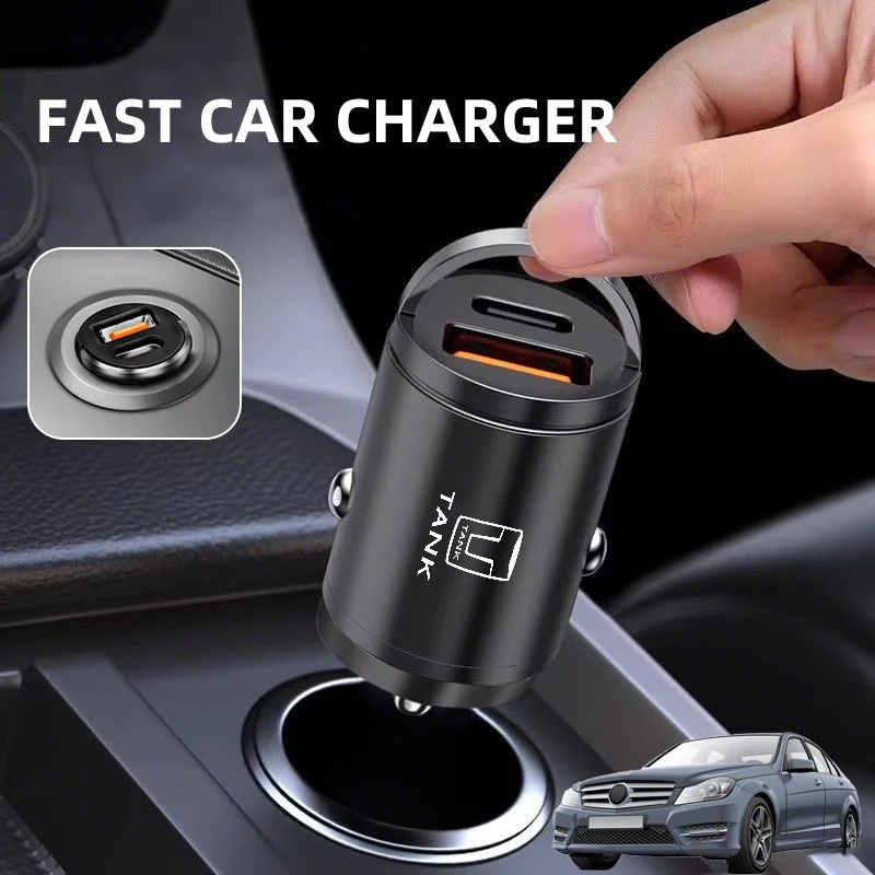 Mini Car Charger Fast Charging USB Type C Charger Accessories For Great Wall GWM Tank 300 City 300 Border 400 500 PHEV
Mini Car Charger Fast Charging USB Type C Charger Accessories For Great Wall GWM Tank 300 City 300 Border 400 500 PHEV