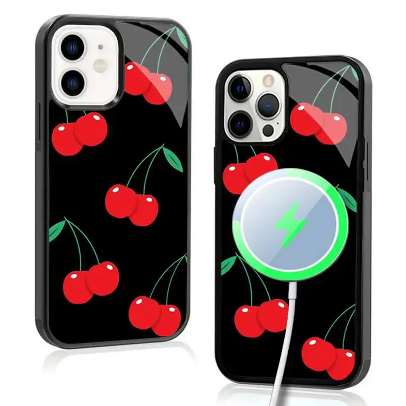 Black Red Cherry Phone Case For IPhone 11 12 13 14 15 Plus Pro Max Mirror Acrylic Cover For Magsafe Wireless Charging
Black Red Cherry Phone Case For IPhone 11 12 13 14 15 Plus Pro Max Mirror Acrylic Cover For Magsafe Wireless Charging