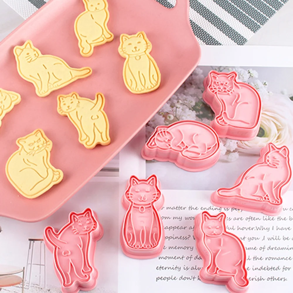 6Pcs/set Animal Cookie Cutters Cat Plunger Cookie Stamps Biscuit Fondant Cutters Kitchen Baking Tools
6Pcs/set Animal Cookie Cutters Cat Plunger Cookie Stamps Biscuit Fondant Cutters Kitchen Baking Tools