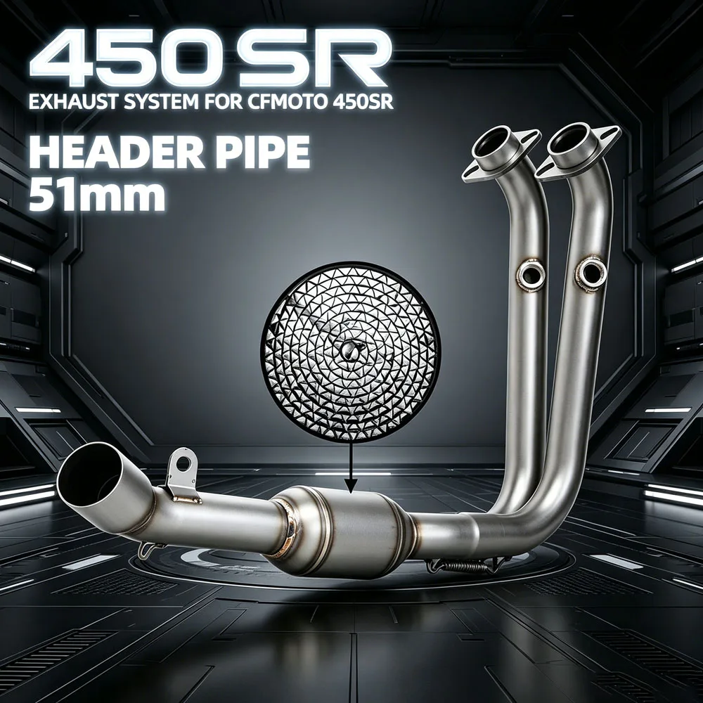 Sport Motorcycle Exhaust Kit For CFMOTO 450SR-S 450SRS 2022-2025 Racing 51MM Interface Manifold Escape Headers Line Pipe
Sport Motorcycle Exhaust Kit For CFMOTO 450SR-S 450SRS 2022-2025 Racing 51MM Interface Manifold Escape Headers Line Pipe
