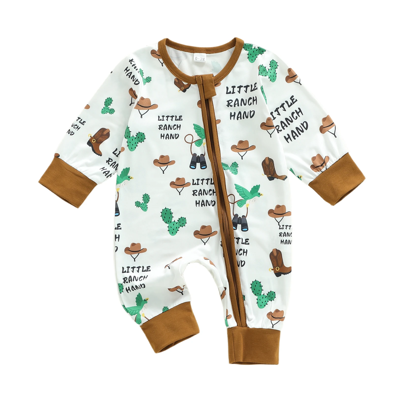 Baby Fall Romper Loose Fit Stylish Farm Print Crew Neck Long Sleeve Newborn Jumpsuit
Baby Fall Romper Loose Fit Stylish Farm Print Crew Neck Long Sleeve Newborn Jumpsuit