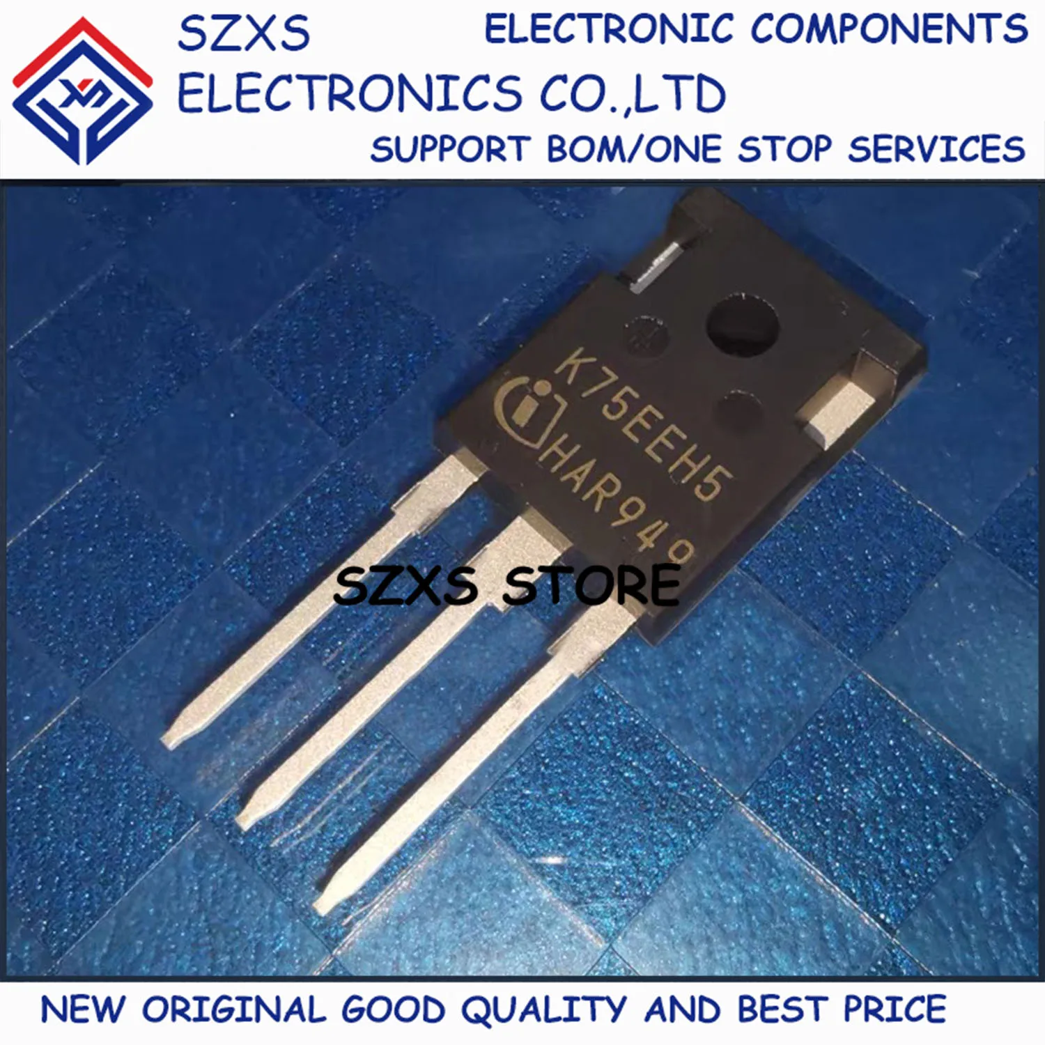 New Original 10Pcs K75EEH5 IKW75N65EH5 TO-247 600V 75A Powerful IGBT Transistor In Stock Electronic Components Good Quality
New Original 10Pcs K75EEH5 IKW75N65EH5 TO-247 600V 75A Powerful IGBT Transistor In Stock Electronic Components Good Quality