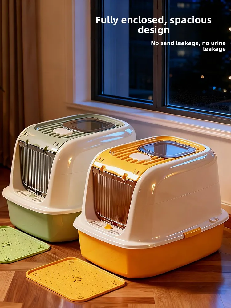 Large Size Litter Box Full Enclosure Anti-Spla Toilet Odor Control Sand Top in Killing Germs Litter Tray
Large Size Litter Box Full Enclosure Anti-Spla Toilet Odor Control Sand Top in Killing Germs Litter Tray
