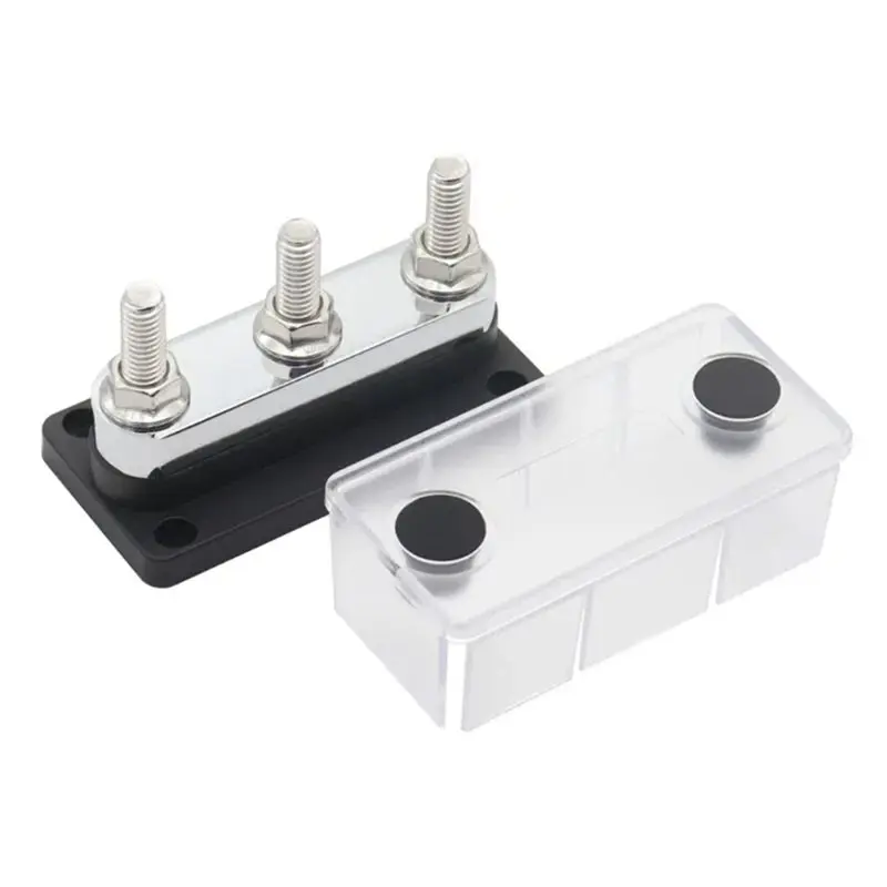 M10 3-Stud 600A Bus Bar High Current Copper Terminal Block With Cover For DC 12-48V Systems
M10 3-Stud 600A Bus Bar High Current Copper Terminal Block With Cover For DC 12-48V Systems