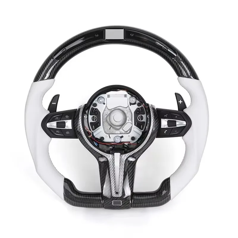 Карбоновый руль с LED-подсветкой и белой кожаной отделкой для BMW M3 M5 F30 F10 F15 F01 F20 F22 F25 F31 F32 F40 (3 и 5 серии)
Карбоновый руль с LED-подсветкой и белой кожаной отделкой для BMW M3 M5 F30 F10 F15 F01 F20 F22 F25 F31 F32 F40 (3 и 5 серии)