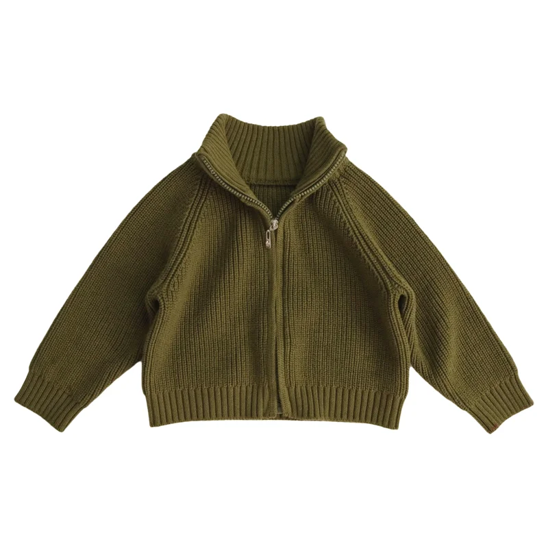 Zip-Front Turtleneck Kids Sweater, Loose Warm Knit Top for Autumn Winter, Solid Color Cardigan for Boys & Girls 1-6T
Zip-Front Turtleneck Kids Sweater, Loose Warm Knit Top for Autumn Winter, Solid Color Cardigan for Boys & Girls 1-6T