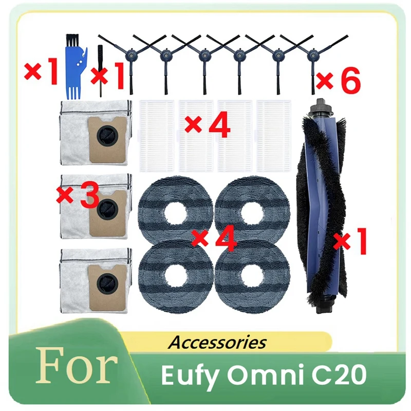 For Eufy Omni C20 Sweeping Robot Accessories Cleaner Parts Replacement Main Side Brush Mop Filter
For Eufy Omni C20 Sweeping Robot Accessories Cleaner Parts Replacement Main Side Brush Mop Filter