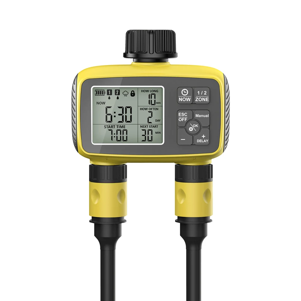 New Arrival Waterproof Timed Irrigation Liquid Crystal Screen 2-channel Control Intelligent Watering Device
New Arrival Waterproof Timed Irrigation Liquid Crystal Screen 2-channel Control Intelligent Watering Device