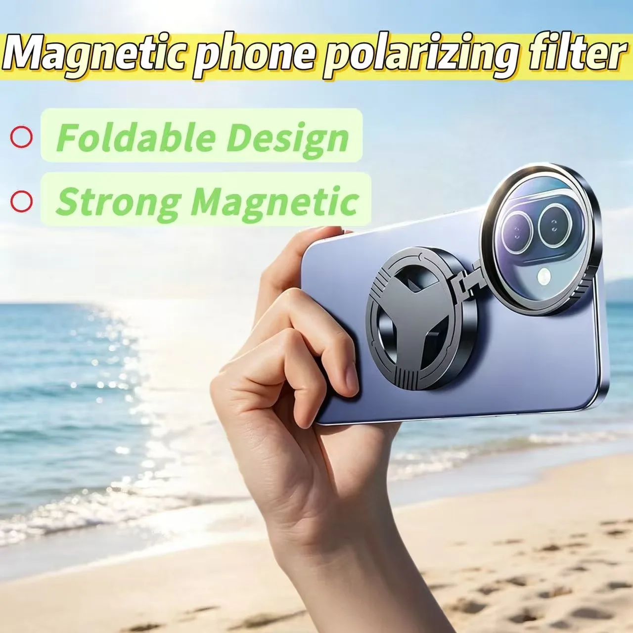 Magnetic Phone CPL Filter Clip, External Camera Lens Polarizer for Photography
Magnetic Phone CPL Filter Clip, External Camera Lens Polarizer for Photography