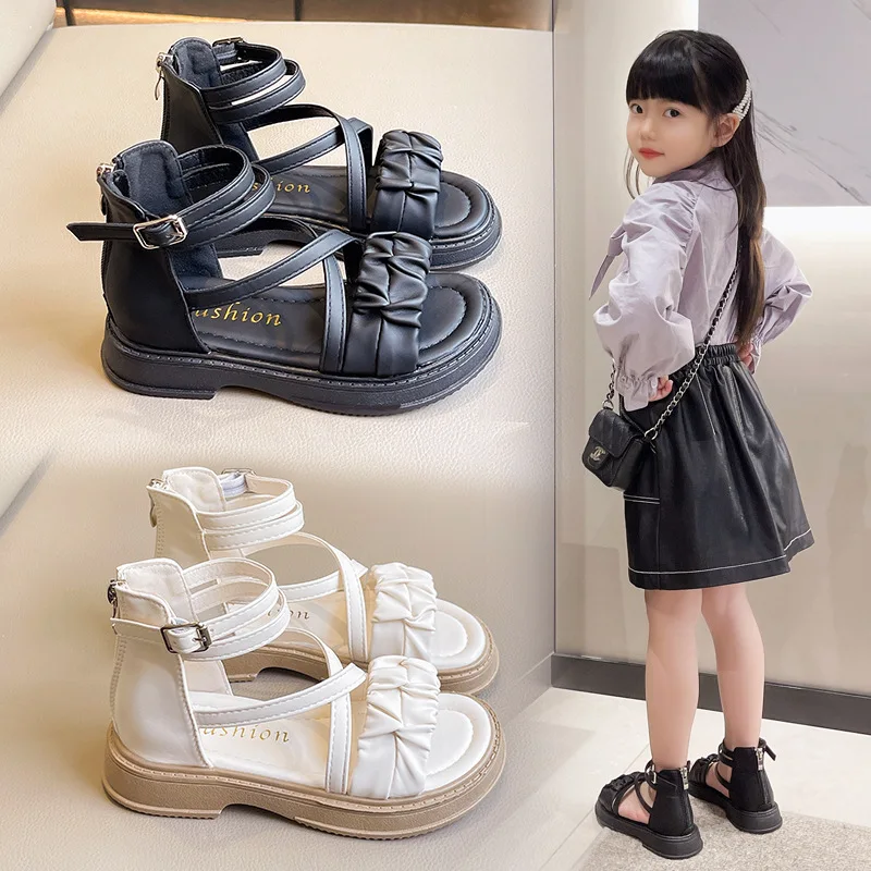 Girls Sandals 2025 Summer Princess Shoes Soft Soles Fashion All-match Collegiate Style Kids Roman Sandals Children Casual Shoes
Girls Sandals 2025 Summer Princess Shoes Soft Soles Fashion All-match Collegiate Style Kids Roman Sandals Children Casual Shoes
