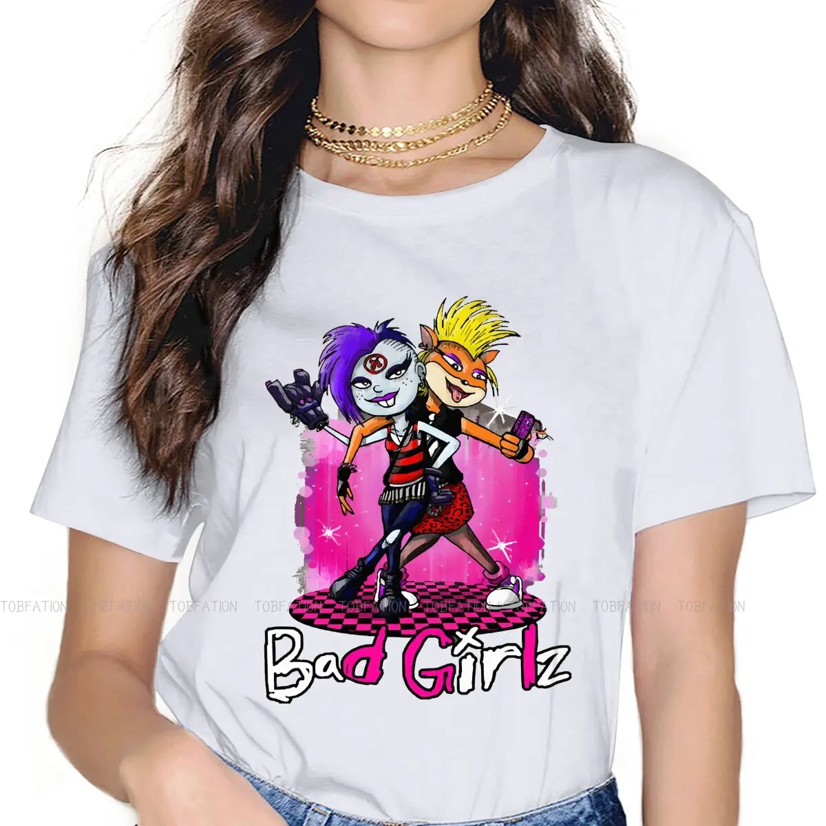 Футболка Bad Girlz женская с круглым вырезом, милая Базовая тенниска с принтом аварии бандикут, свободная модная майка для девочек, 5XL
Футболка Bad Girlz женская с круглым вырезом, милая Базовая тенниска с принтом аварии бандикут, свободная модная майка для девочек, 5XL