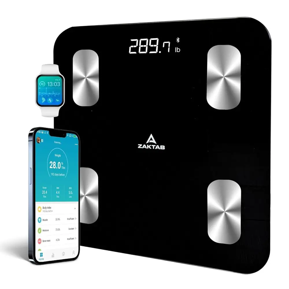 High Precision LCD Weight Scale, 400 lbs Capacity, Smart BMI, 18 Body Composition Analysis, Syncs with App
High Precision LCD Weight Scale, 400 lbs Capacity, Smart BMI, 18 Body Composition Analysis, Syncs with App