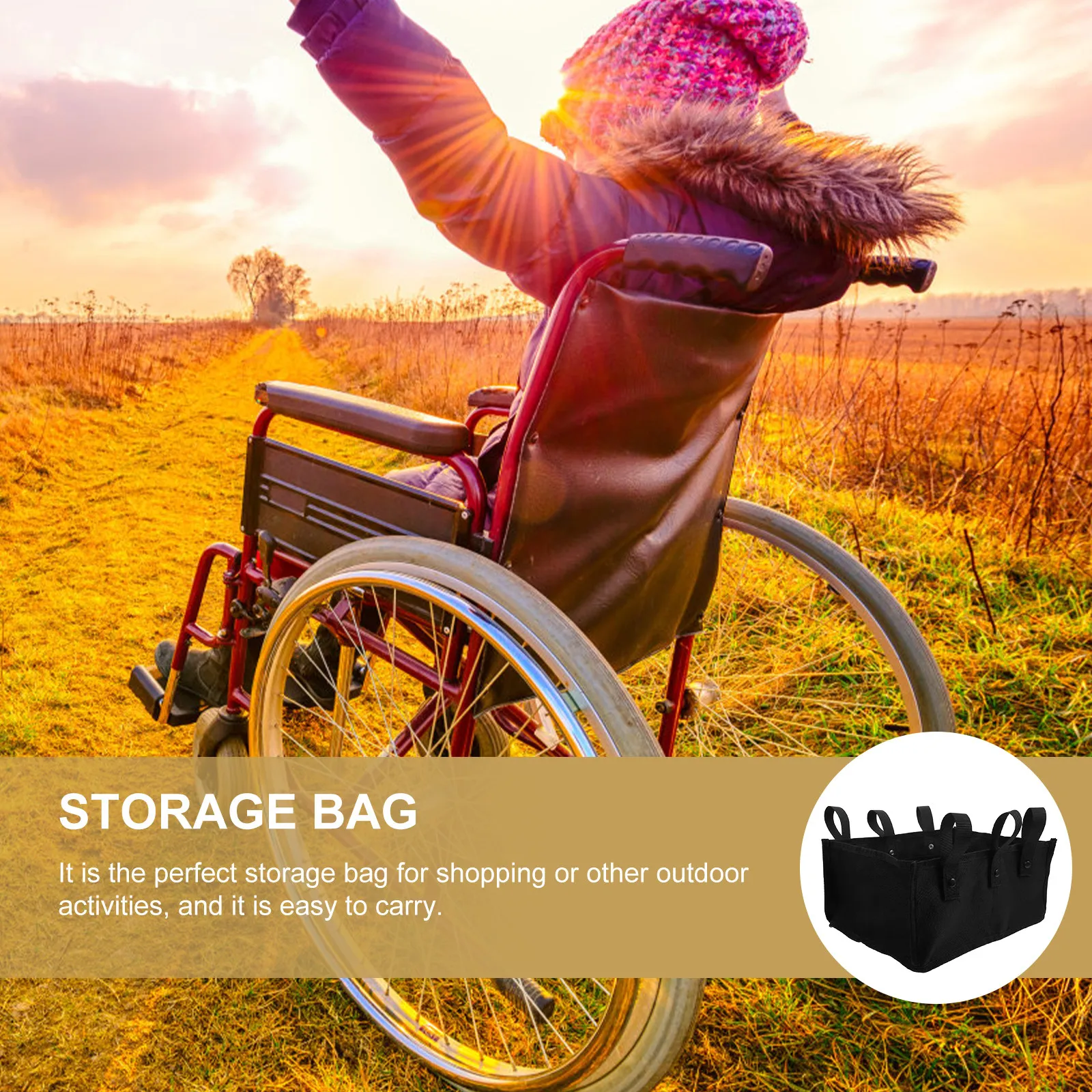 Hanging Storage Bag for Wheelchair Black Heavy Duty Waterproof Organizer Pouch Portable Senior Mobility Accessory Large Capacity
Hanging Storage Bag for Wheelchair Black Heavy Duty Waterproof Organizer Pouch Portable Senior Mobility Accessory Large Capacity