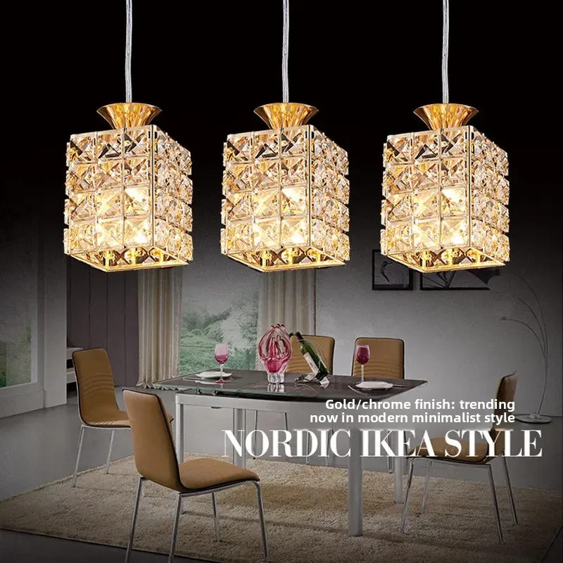 Nordic Luxury K9 Crystal Cube Pendant Lights Modern Restaurant Shiny Chandelier Dining Room Kitchen Fashionable Lighting Fixture
Nordic Luxury K9 Crystal Cube Pendant Lights Modern Restaurant Shiny Chandelier Dining Room Kitchen Fashionable Lighting Fixture